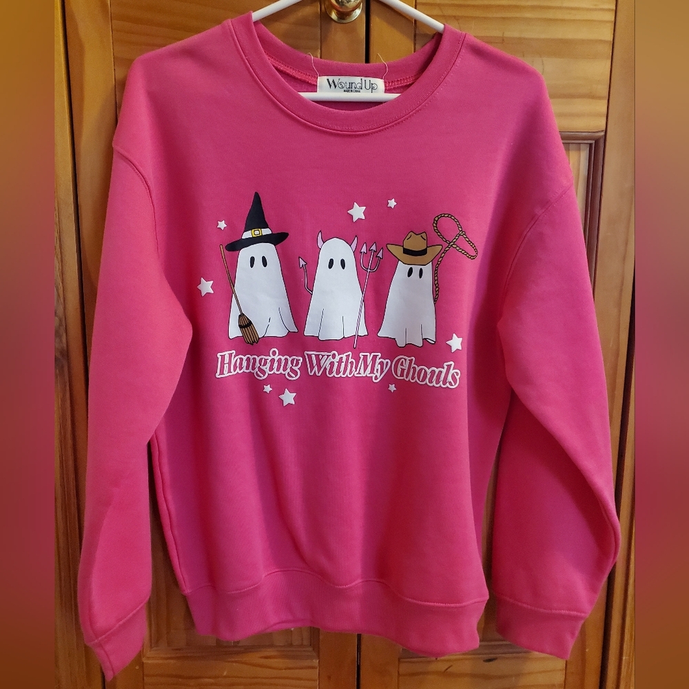 🌻 3/$20 Deal!! Wound Up Pink 'Hanging With My Ghouls' Sweatshirt